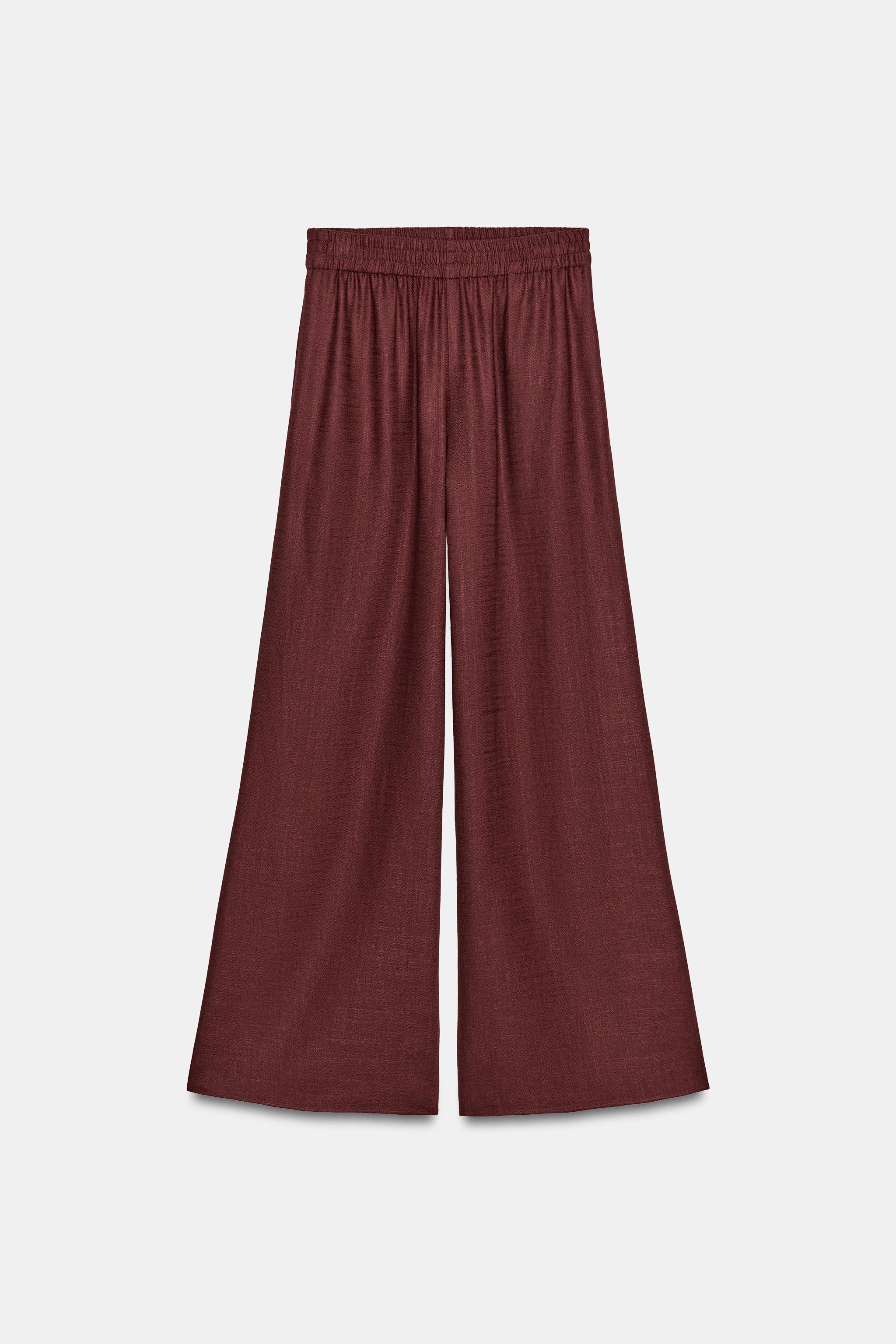 WIDE LEG LINEN PANTS
