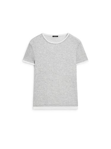 T-shirt manches courtes finition double - Gris de Zara