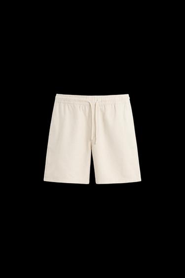 BERMUDASHORTS MIT REGULAR FIT UND STRUKTUR - Hellbeige von Zara - Bild 0