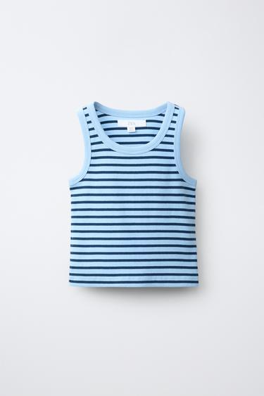ТОП В РУБЧИК В ПОЛОСКУ — B от Zara — изображение 0