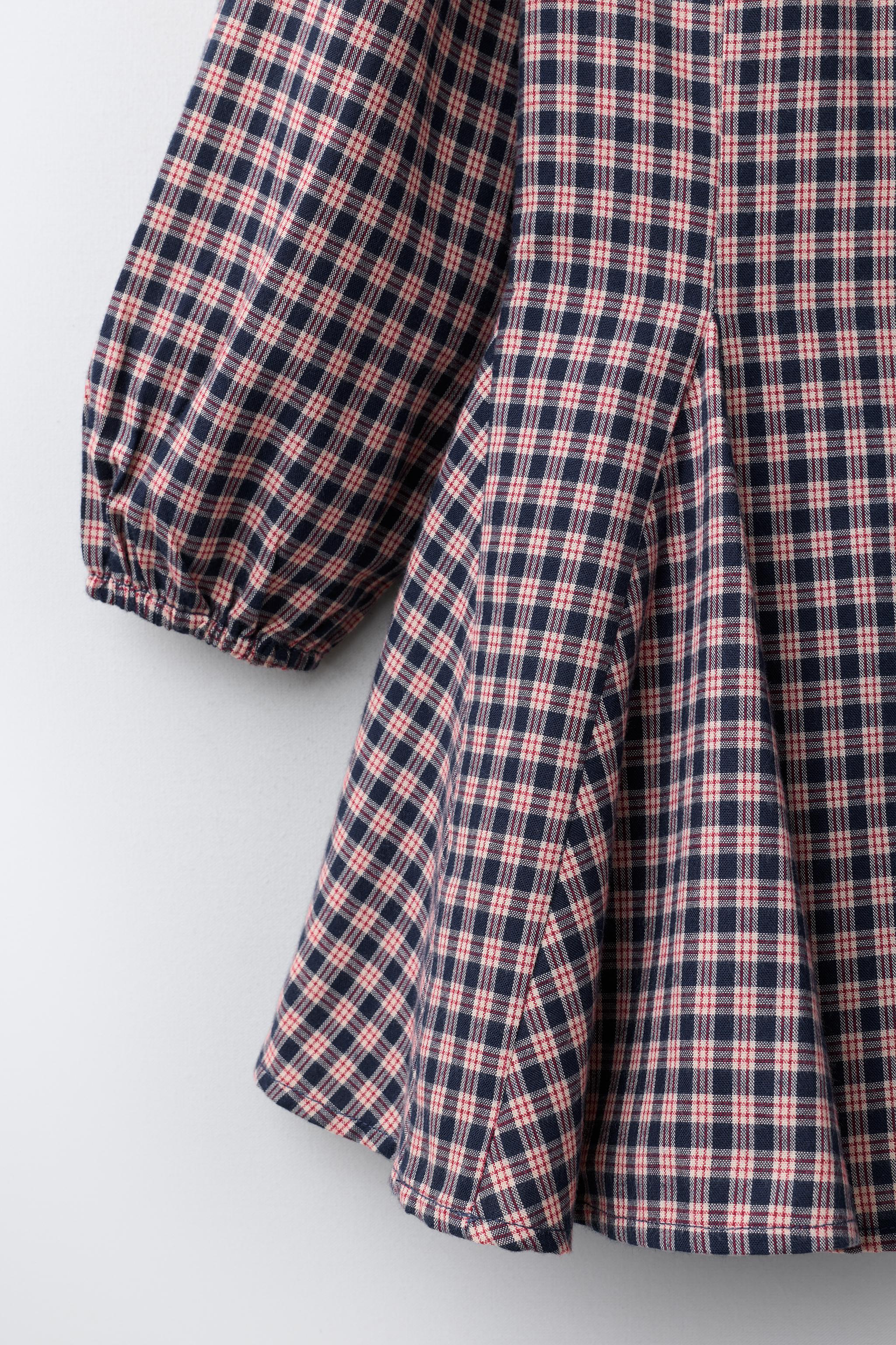 ROBE ÉVASÉE À CARREAUX