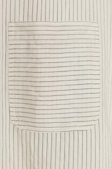 CHEMISE FLUIDE À RAYURES ZW COLLECTION - Blanc / Noir de Zara - Image 10