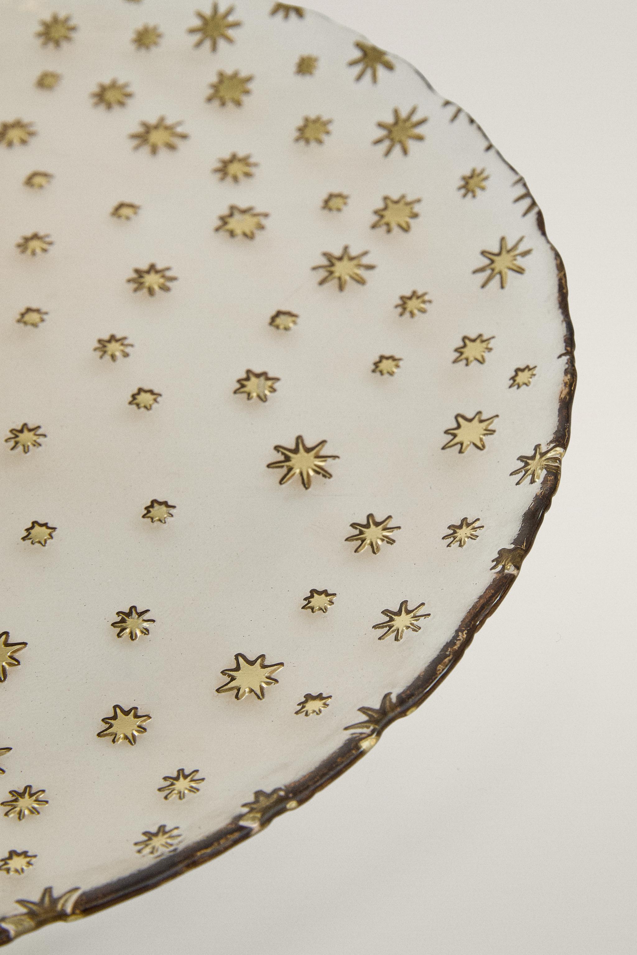 CHRISTMAS STAR GLASS SERVICE PLATE