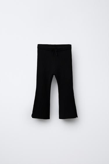 FLARE KNIT LEGGINGS - Black by Zara - Image 0
