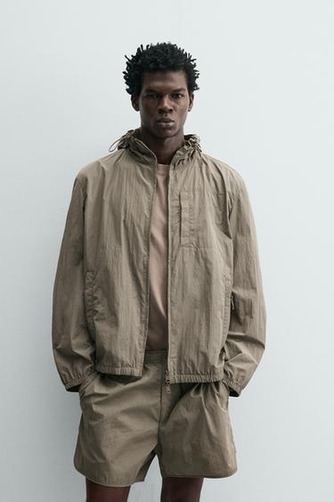 Zara LIGHTWEIGHT TECHNICAL JACKET - Gray green