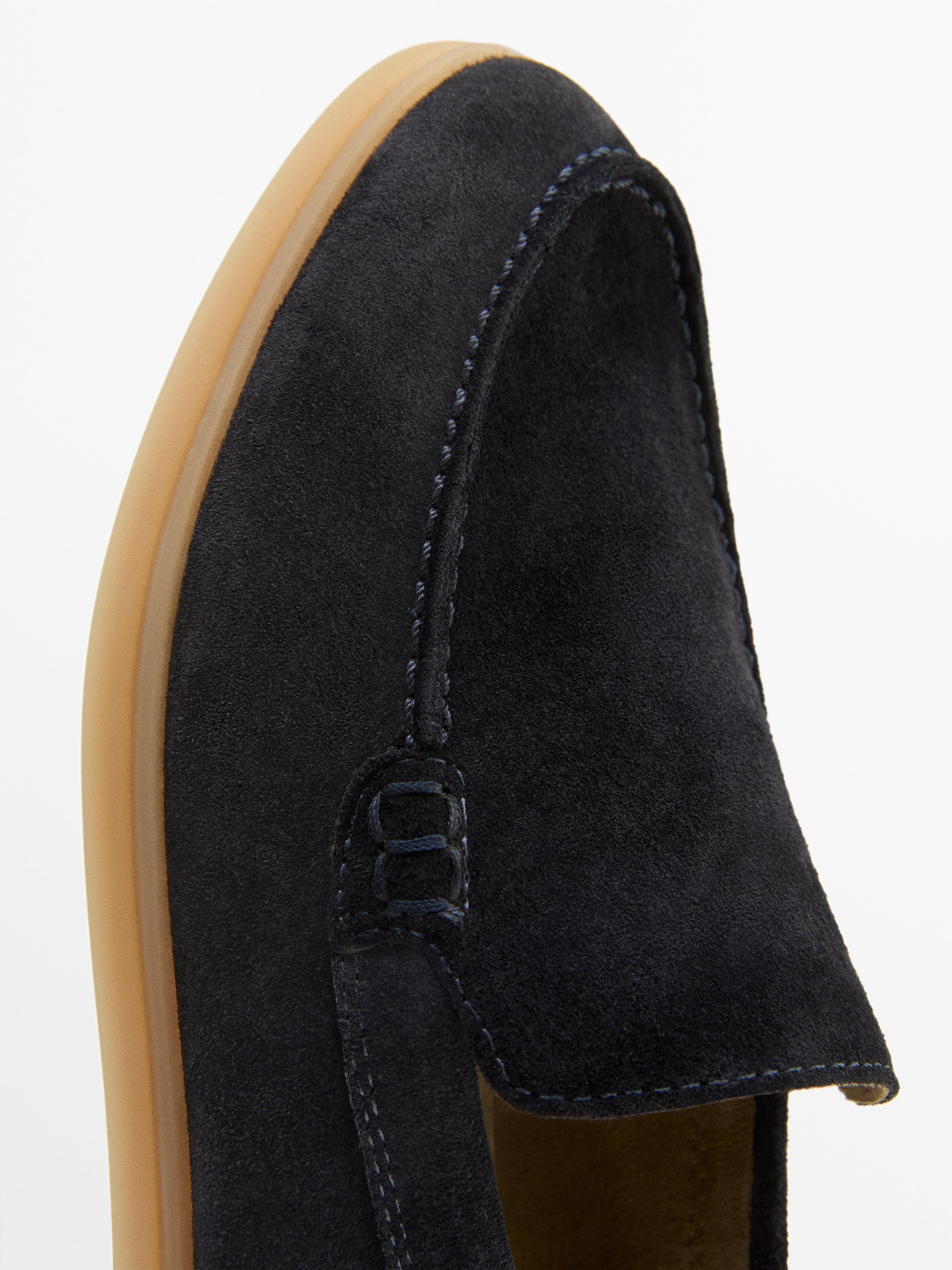 Mocassins croûte de cuir