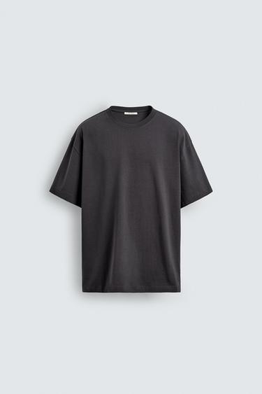 BASIC HEAVY WEIGHT T-SHIRT - Charcoal grey by Zara