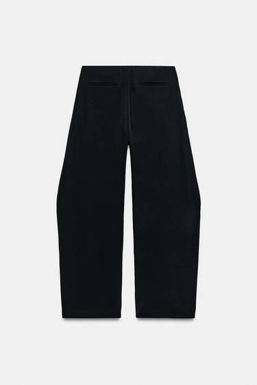 ZW COLLECTION WIDE-LEG TROUSERS WITH PLEATS - Black by Zara - Image 4