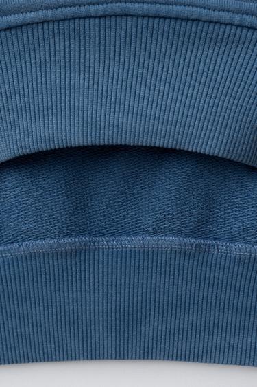 SWEAT EFFET DÉLAVÉ ÉTOILE CLOUTÉE - Bleu moyen de Zara - Image 3