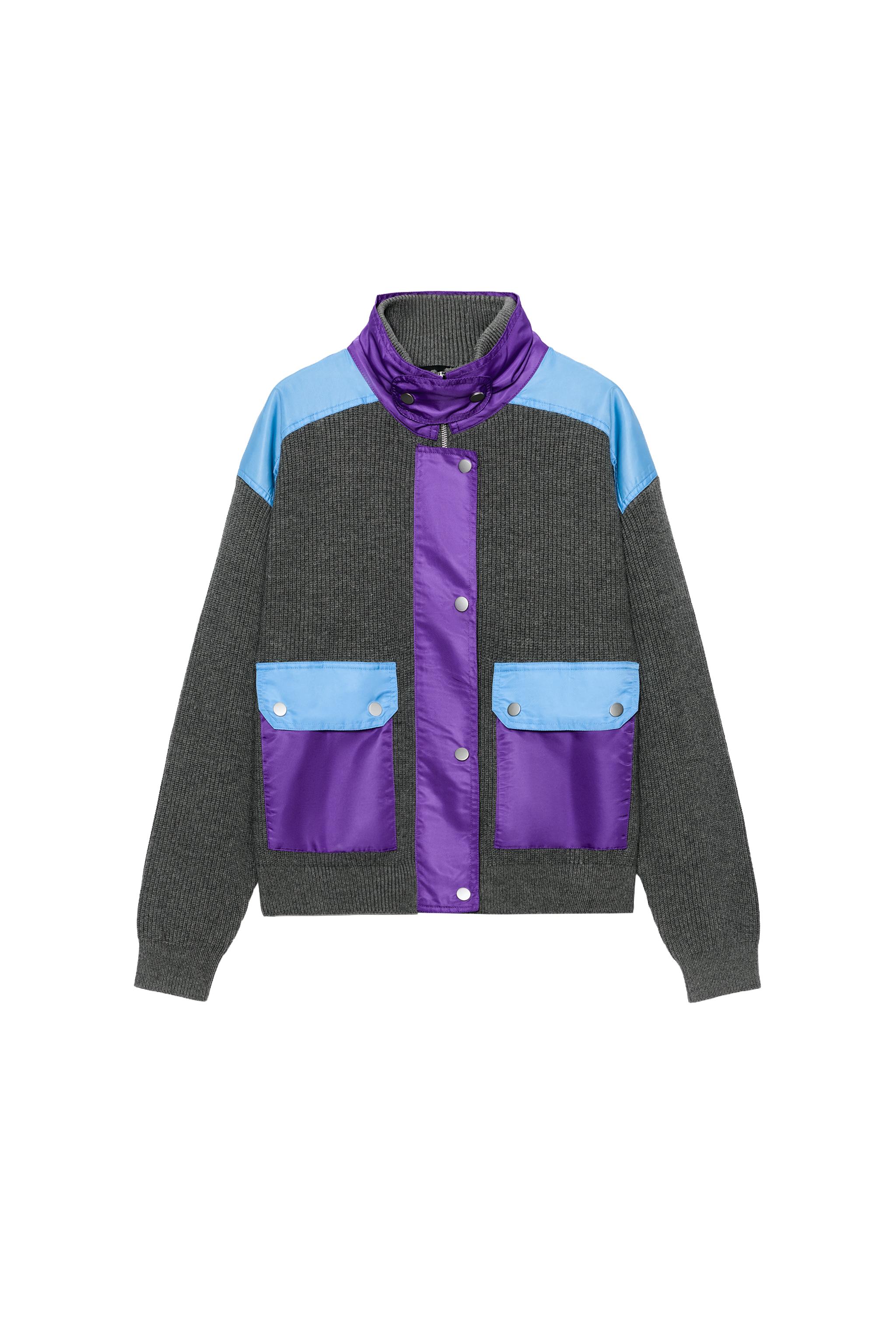 CHAQUETA COMBINADA PUNTO