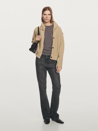 Zara High-waist boot-cut jeans - Anthracite Gray