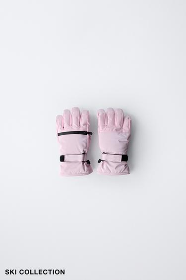 ПРОРЕЗИНЕННЫЕ ВЕТРОЗАЩИТНЫЕ ПЕРЧАТКИ — SKI COLLECTION — РОЗОВЫЙ от Zara