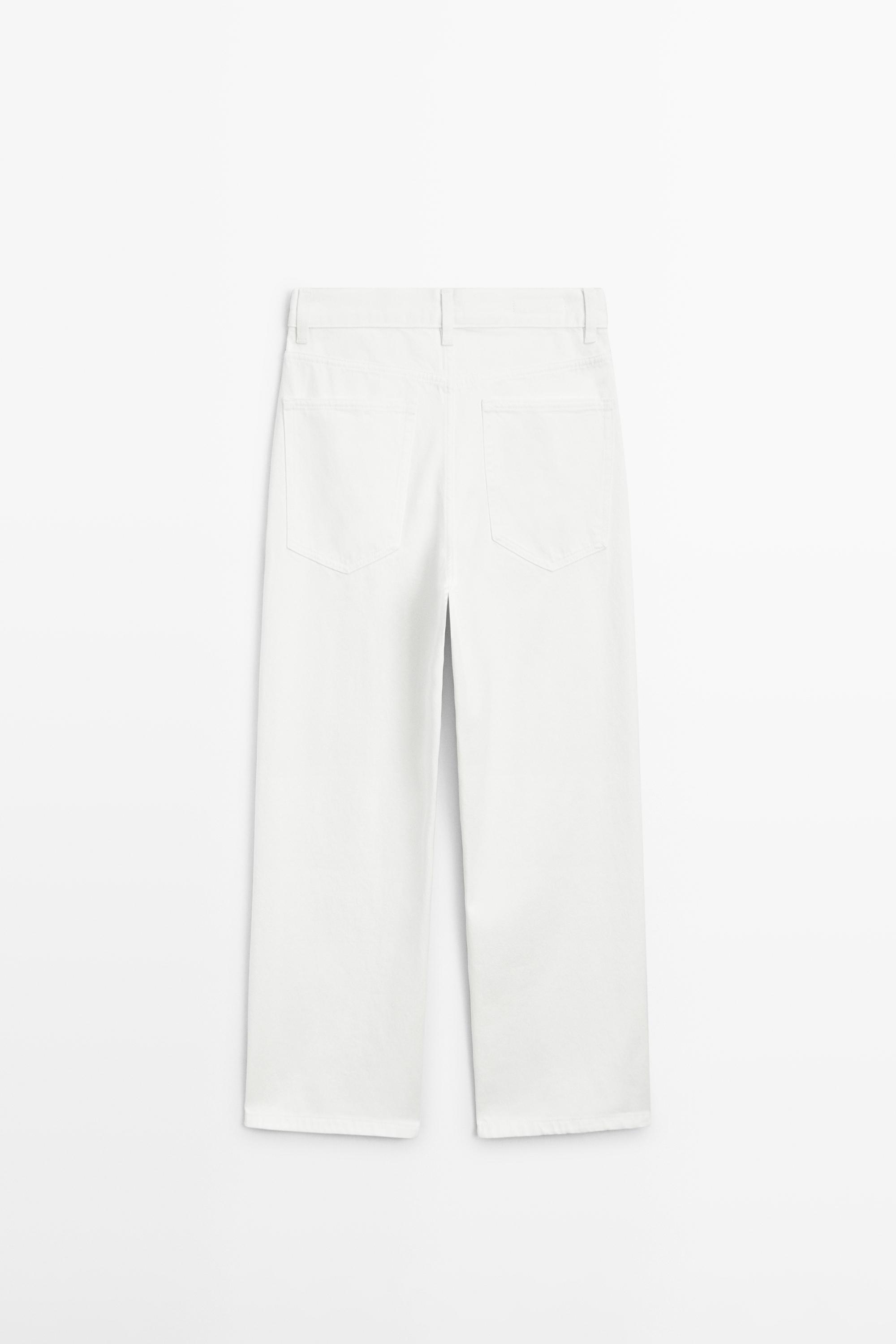 Jean wide leg cropped taille moyenne