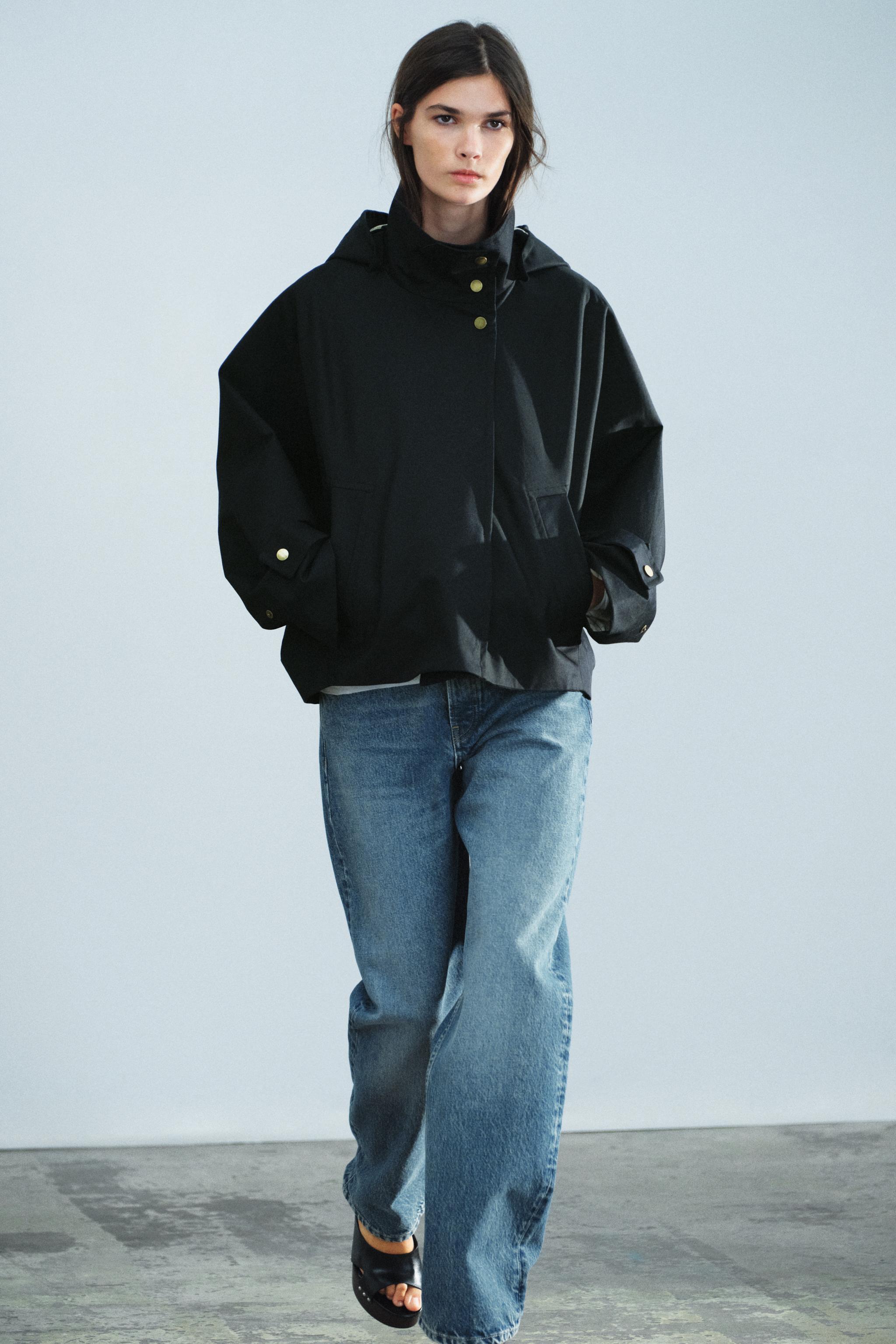 Zara ZW COLLECTION WATER REPELLENT KRUVAZE MONT görsel 5