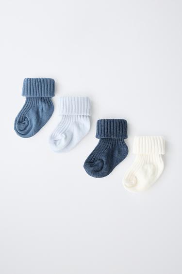 LOT DE QUATRE PAIRES DE CHAUSSETTES COLORÉES EN BOÎTE - Bleu moyen de Zara - Image 3