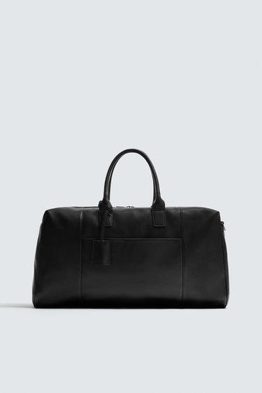 BOLSO DE VIAJE PIEL - Negro de Zara