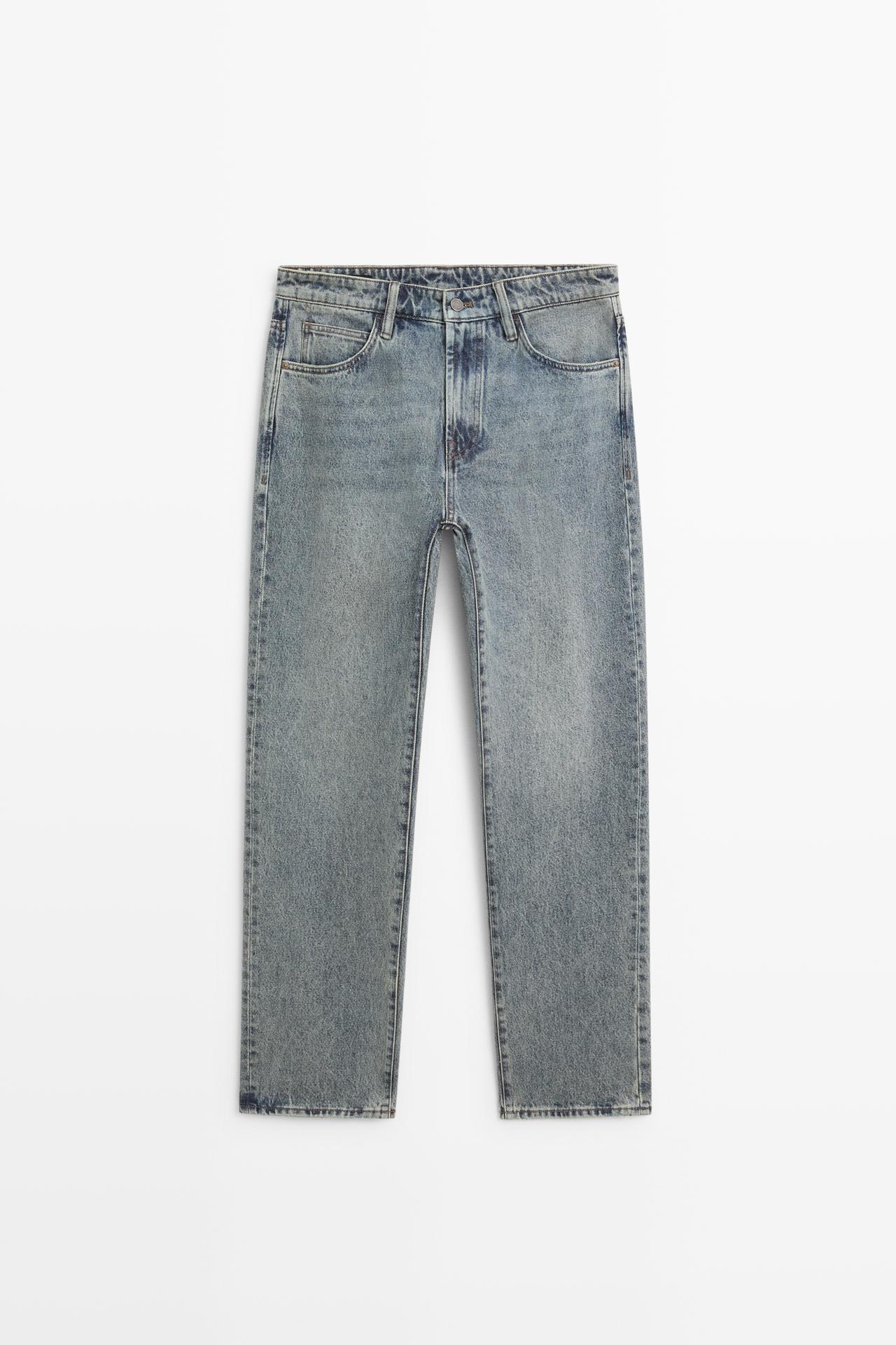 Tapered fit jeans — Mid-blue