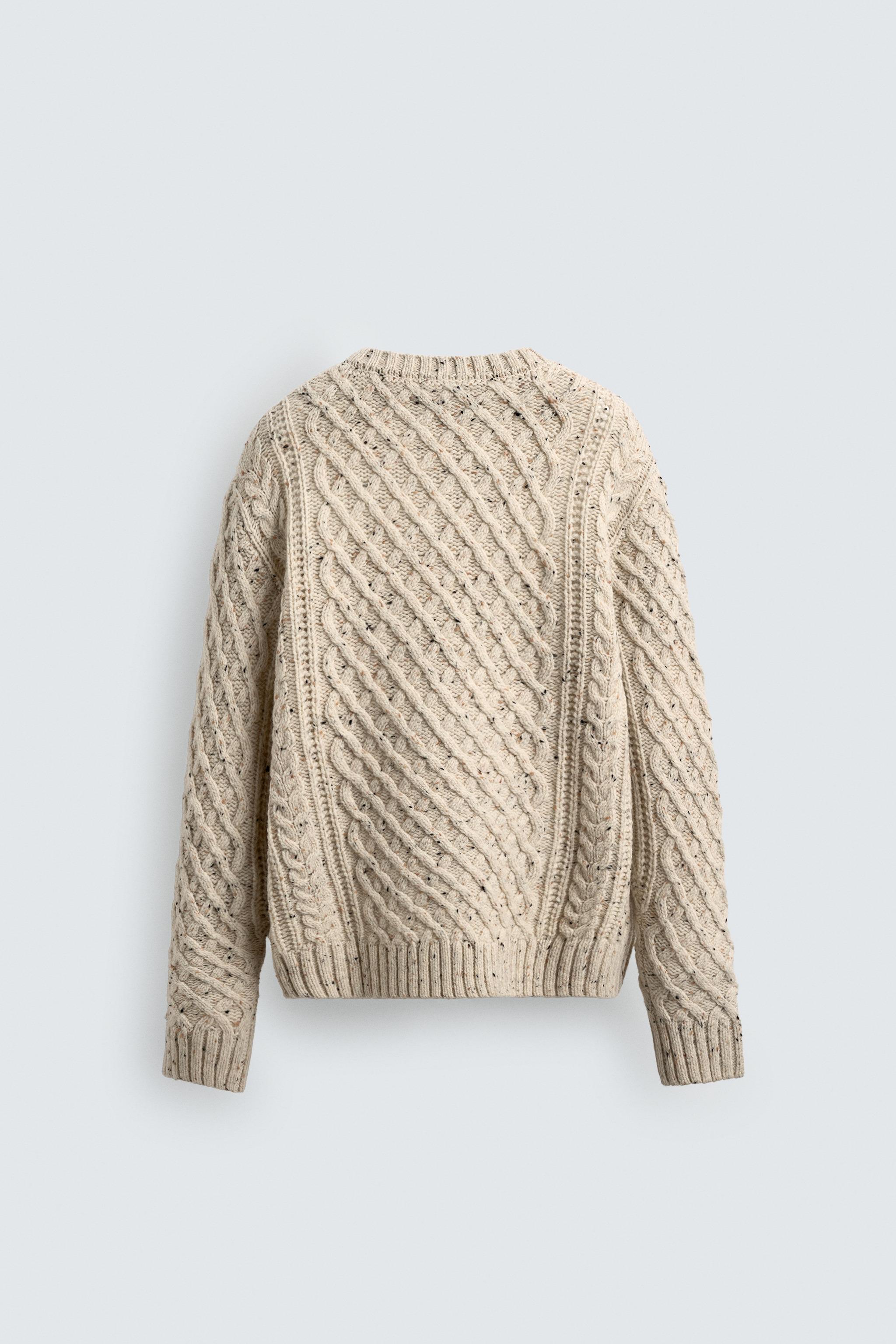 ケーブルニットウールセーター - エクリュ | ZARA Japan / 日本