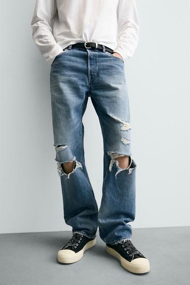 STRAIGHT FIT JEANS - Blue by Zara - Image 4