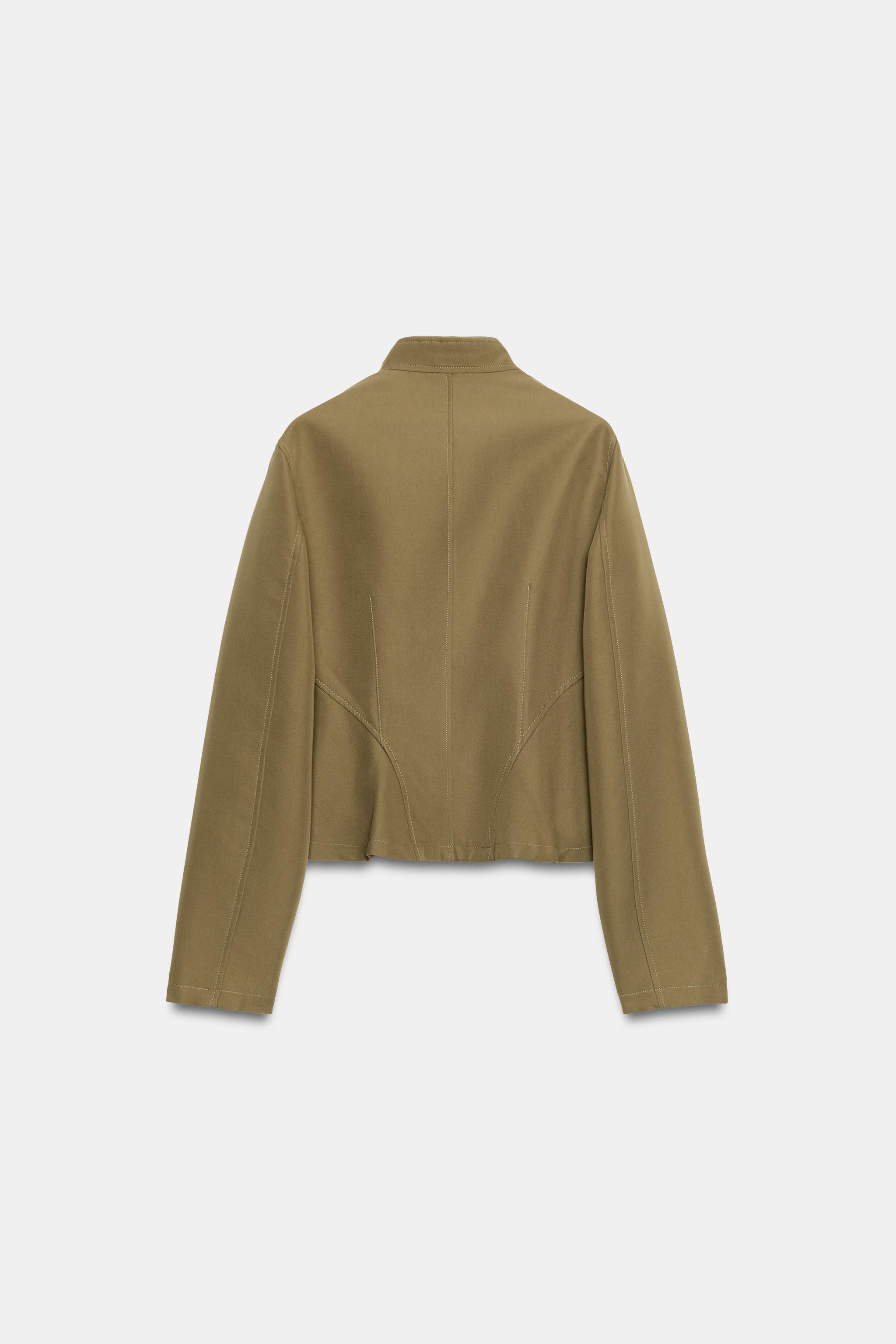 Женские куртки Zara FITTED PEPLUM JACKET — фото 8