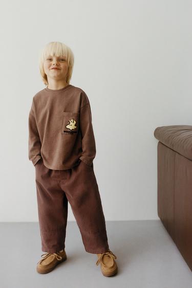 SNOOPY PEANUTS™ PRINTED T-SHIRT - Brown by Zara