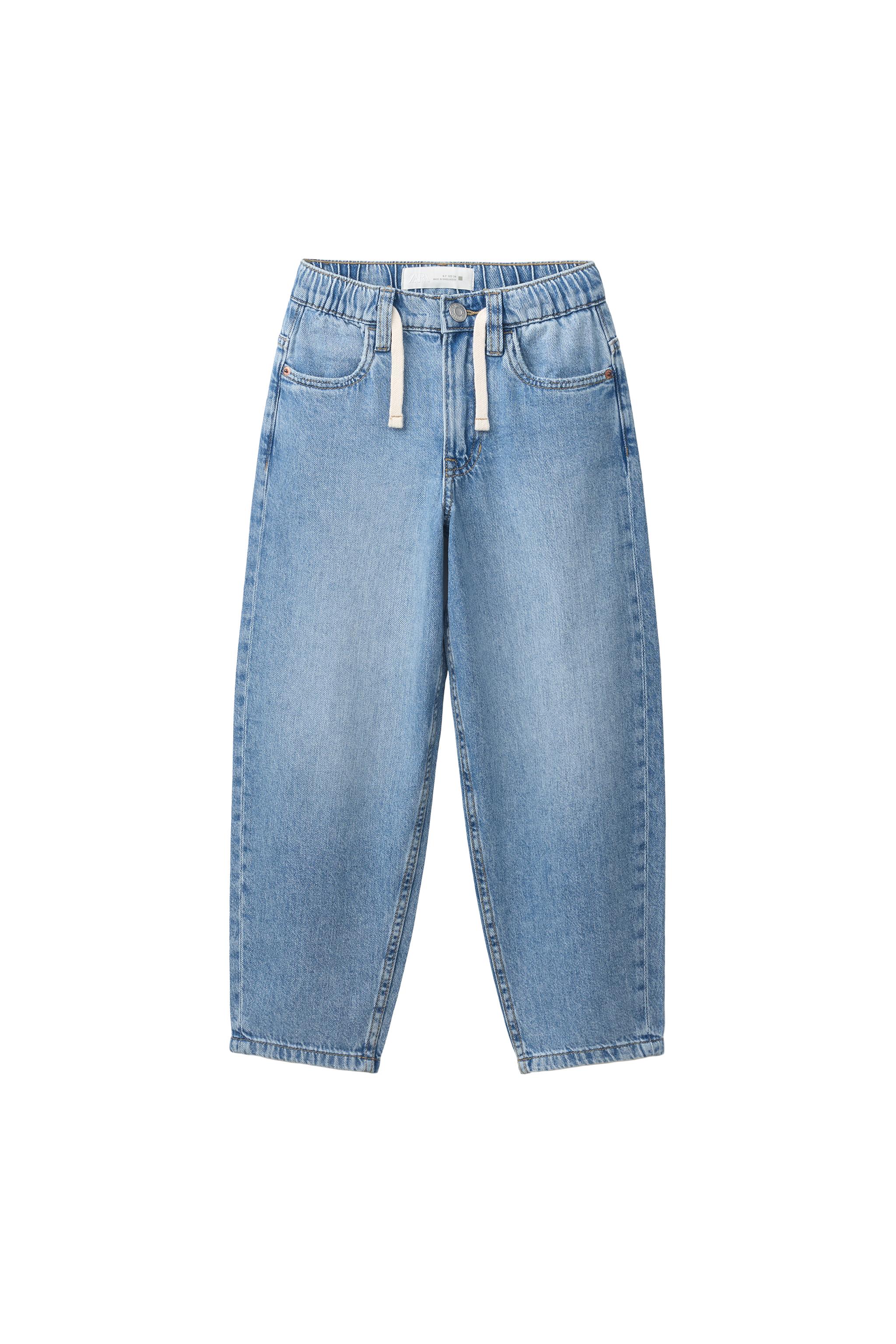 コード付きバギーバルーンデニムパンツ - ブルー | ZARA Japan / 日本