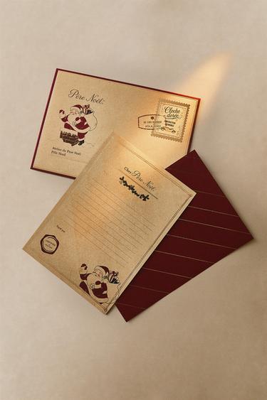 KIDS' FATHER CHRISTMAS A5 LETTER AND CLUTCH SET — Multicoloured 1
