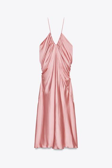 ROBE SATINÉE VOLUME ZW COLLECTION - Rose de Zara - Image 8