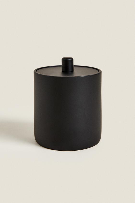 RESIN STORAGE JAR WITH LID Black ZARA United Kingdom