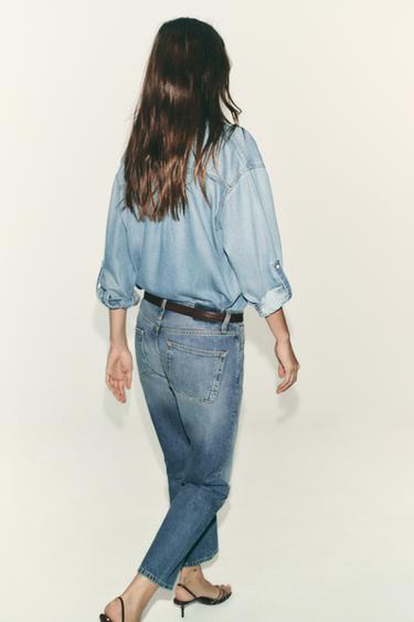 CHEMISE EN JEAN OVERSIZE - Bleu moyen de Zara - Image 3