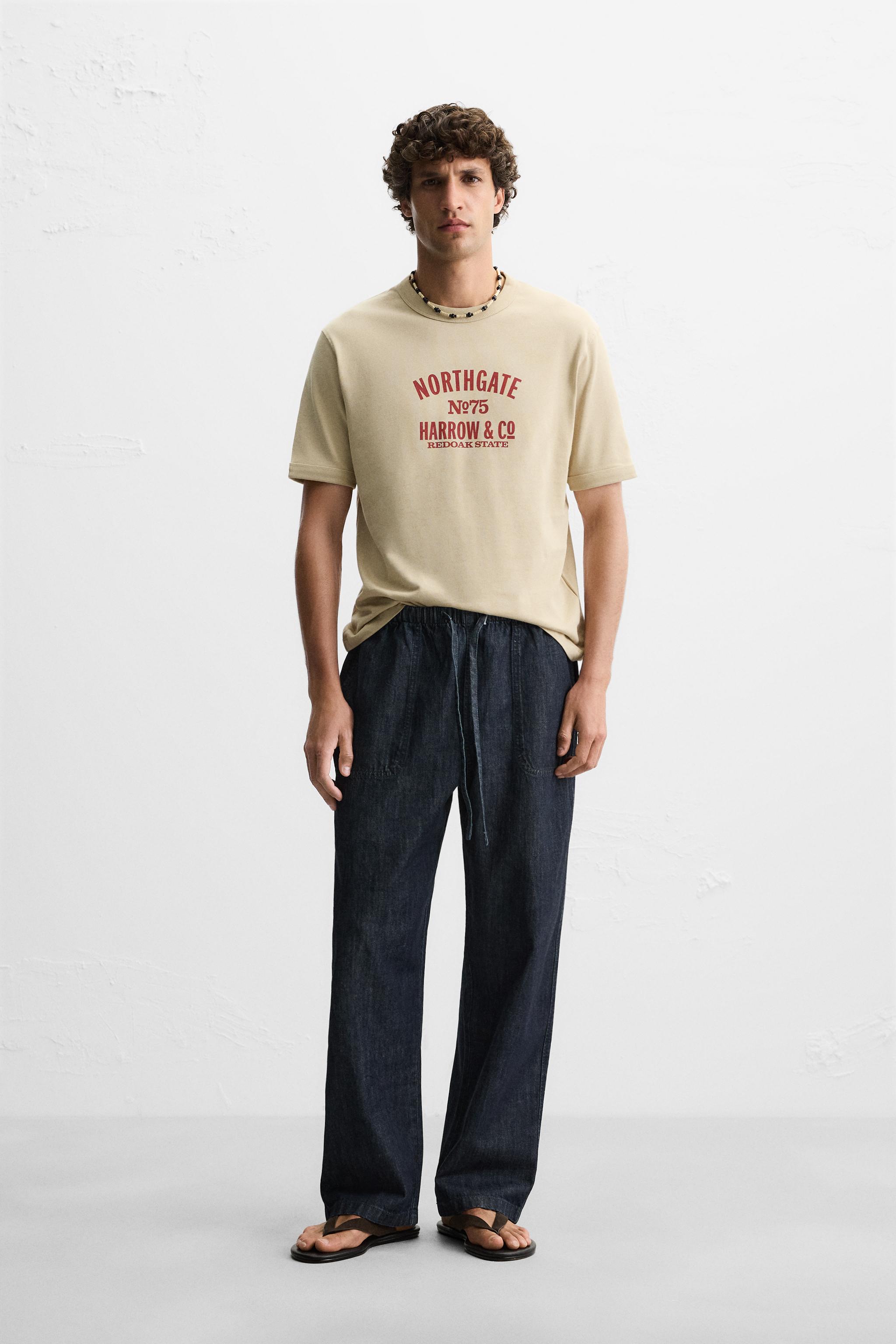 スペイン発送 ZARA テキストリブTシャツ 選べるデザイン 人気！ 210.jpg