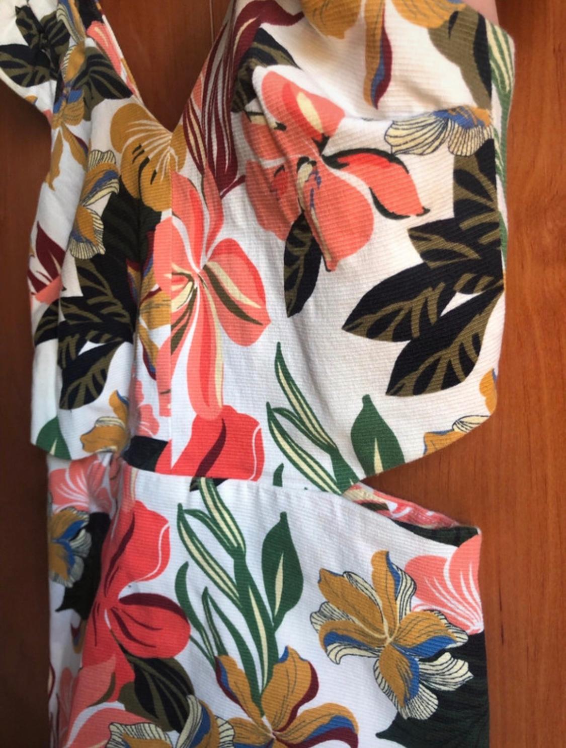 PRINTED STRAPPY JUMPSUIT DRESS - Image 4