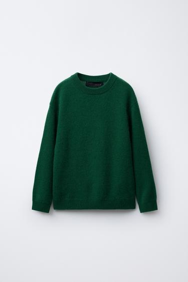 100% CASHMERE SWEATER - Green by Zara
