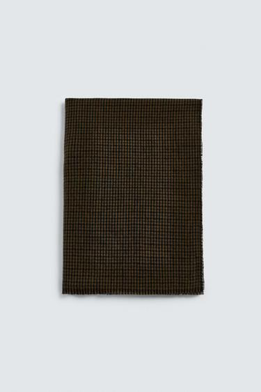 CHECK SCARF - Brown by Zara
