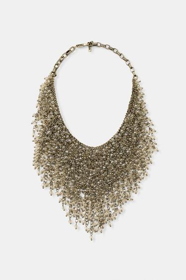 Zara SHIMMERING WATERFALL NECKLACE - Golden