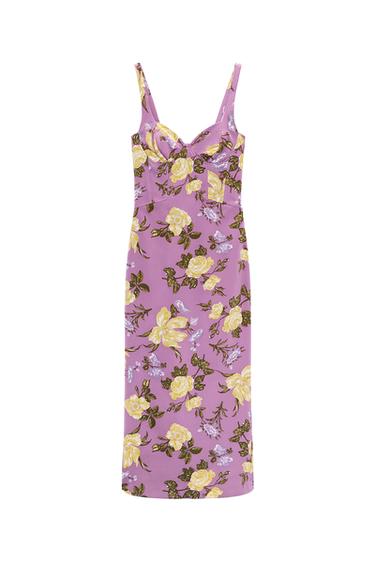 PRINTED CORSETRY-INSPIRED DRESS