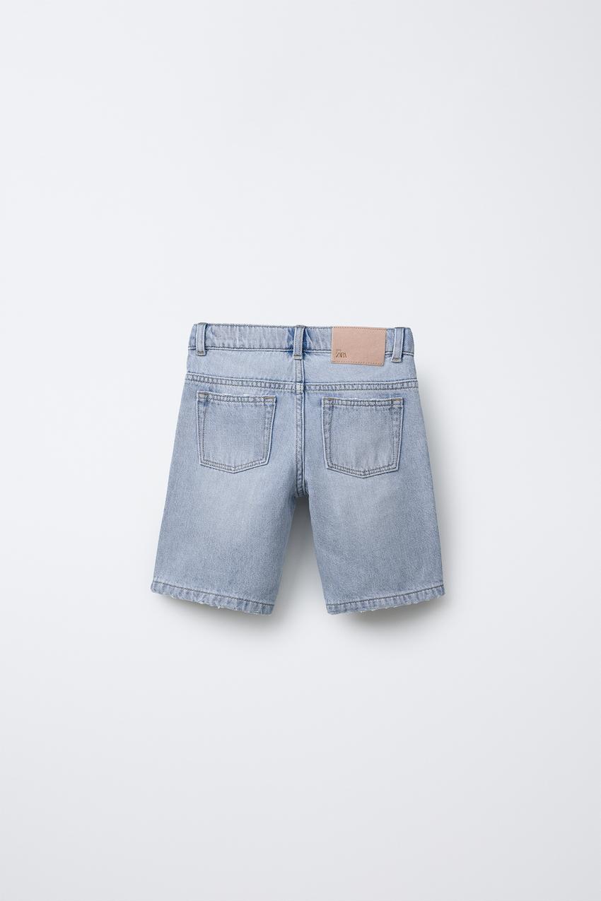 STRAIGHT DENIM SHORTS