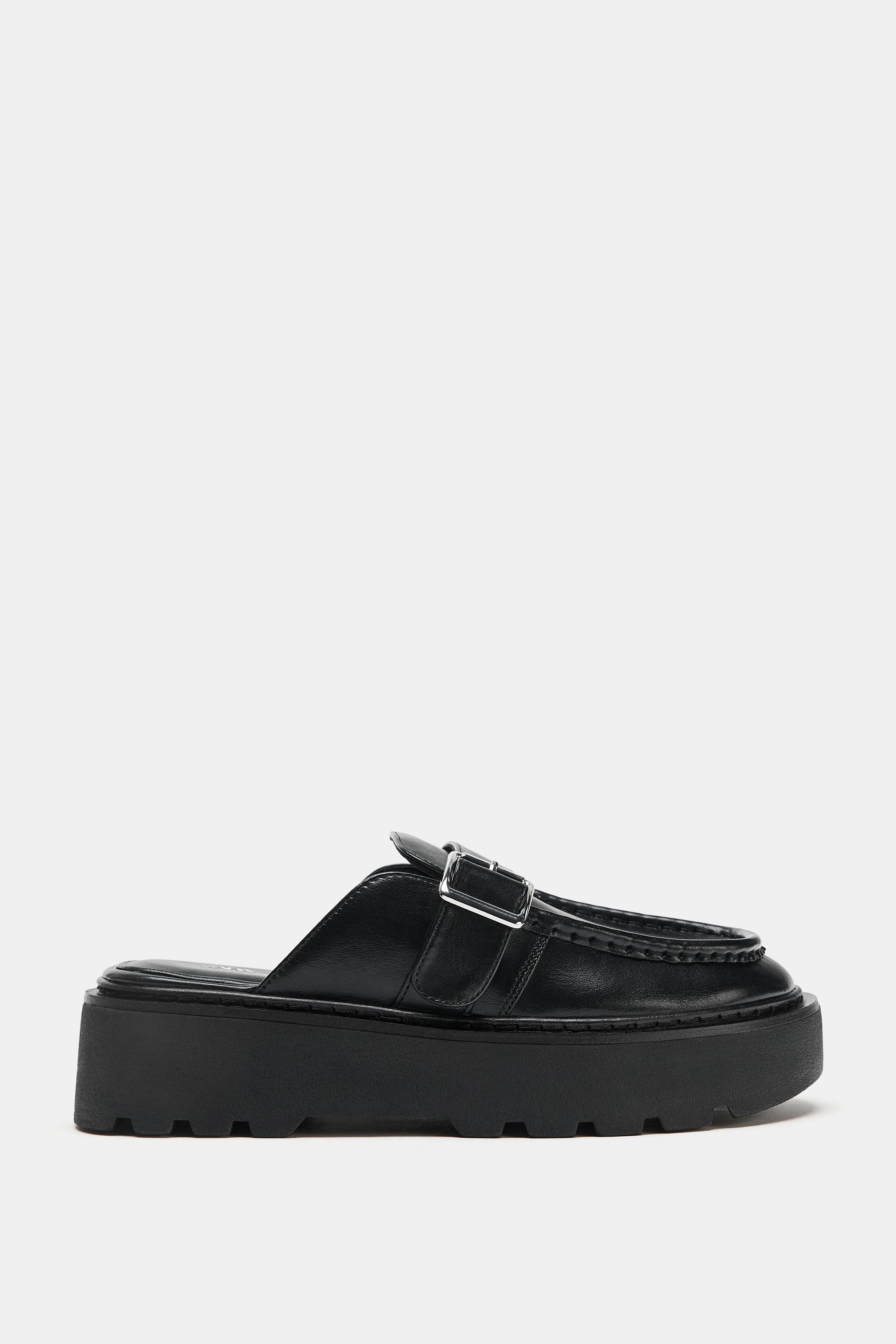 チャンキーソール スリングバックシューズ - ブラック | ZARA Japan / 日本