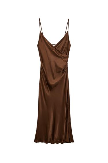 SATIN MIDI DRESS