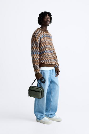 ПРОРЕЗИНЕННАЯ СУМКА С РЕМНЕМ ЧЕРЕЗ ПЛЕЧО — Зеленый хаки от Zara — изображение 0