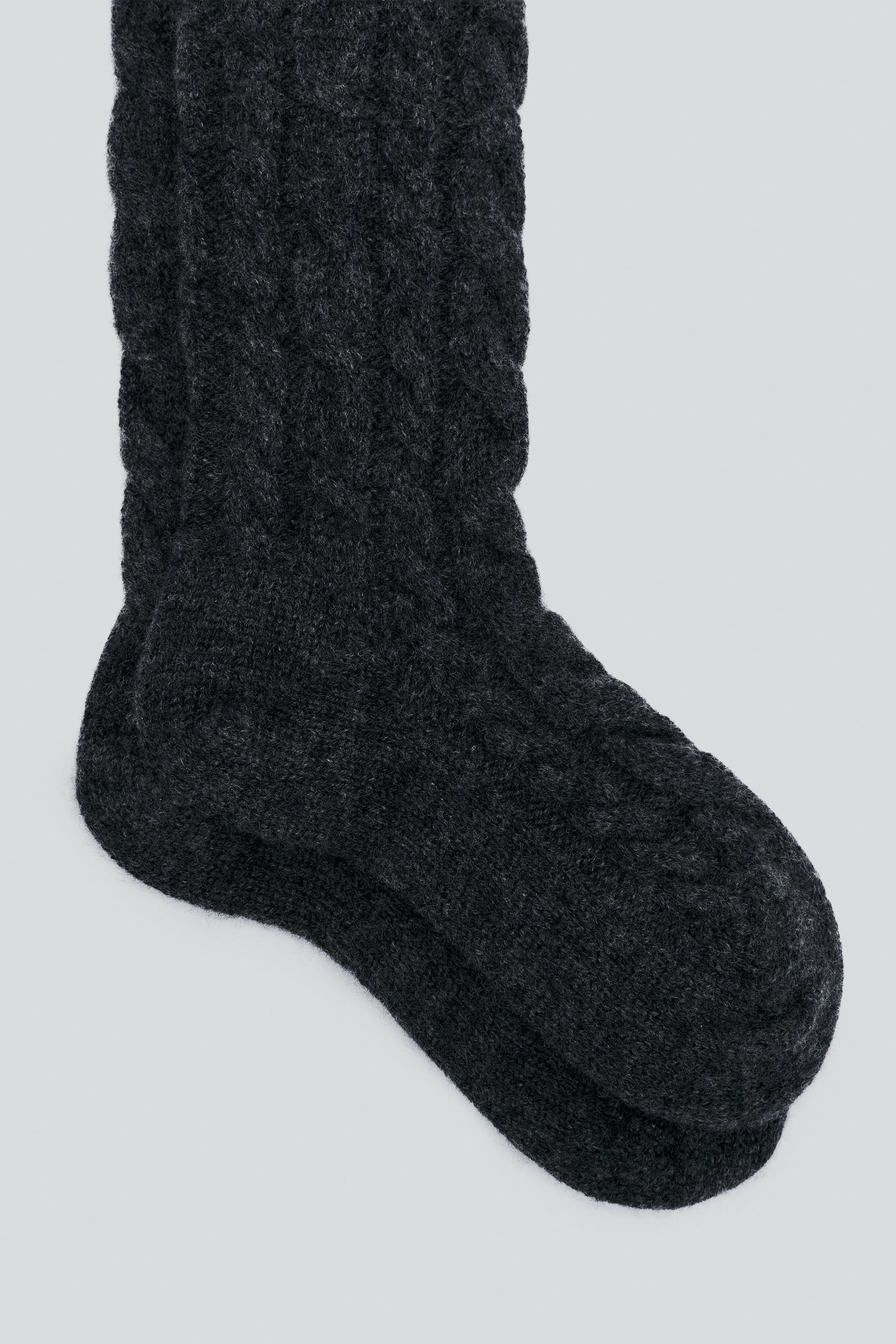 100% WOOL CABLE-KNIT TIGHTS