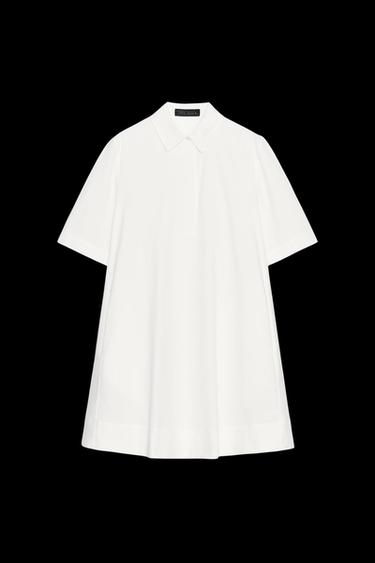 ZW COLLECTION POPLIN SHORT DRESS - White by Zara - Image 0
