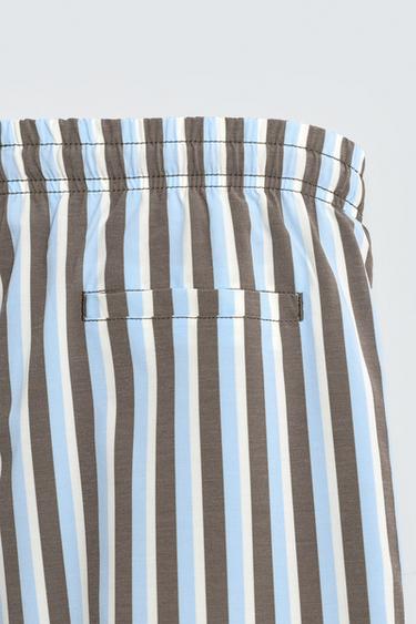 MID-LENGTH STRIPED SWIMMING TRUNKS - Sky blue by Zara - Image 9