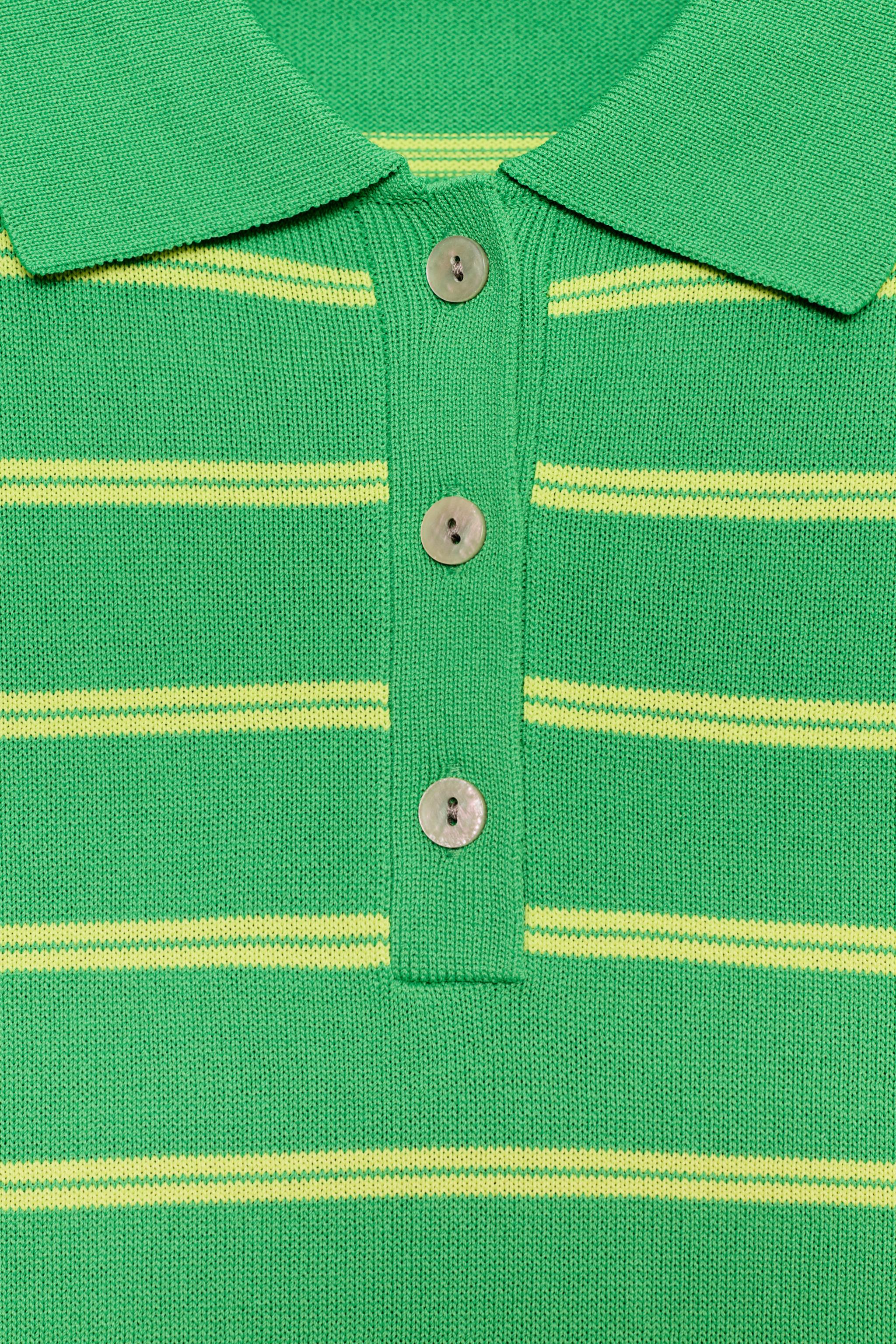 STRIPED SHORT SLEEVE KNIT POLO