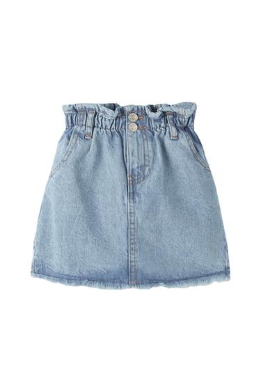 PAPERBAG DENIM SKIRT