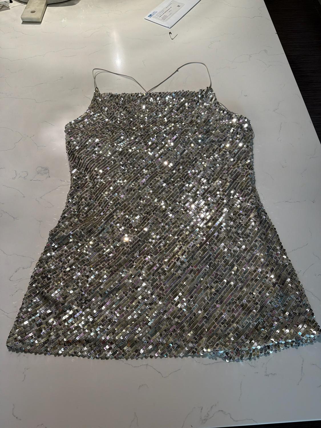 SEQUIN DRESS WITH FRINGE - Image 2