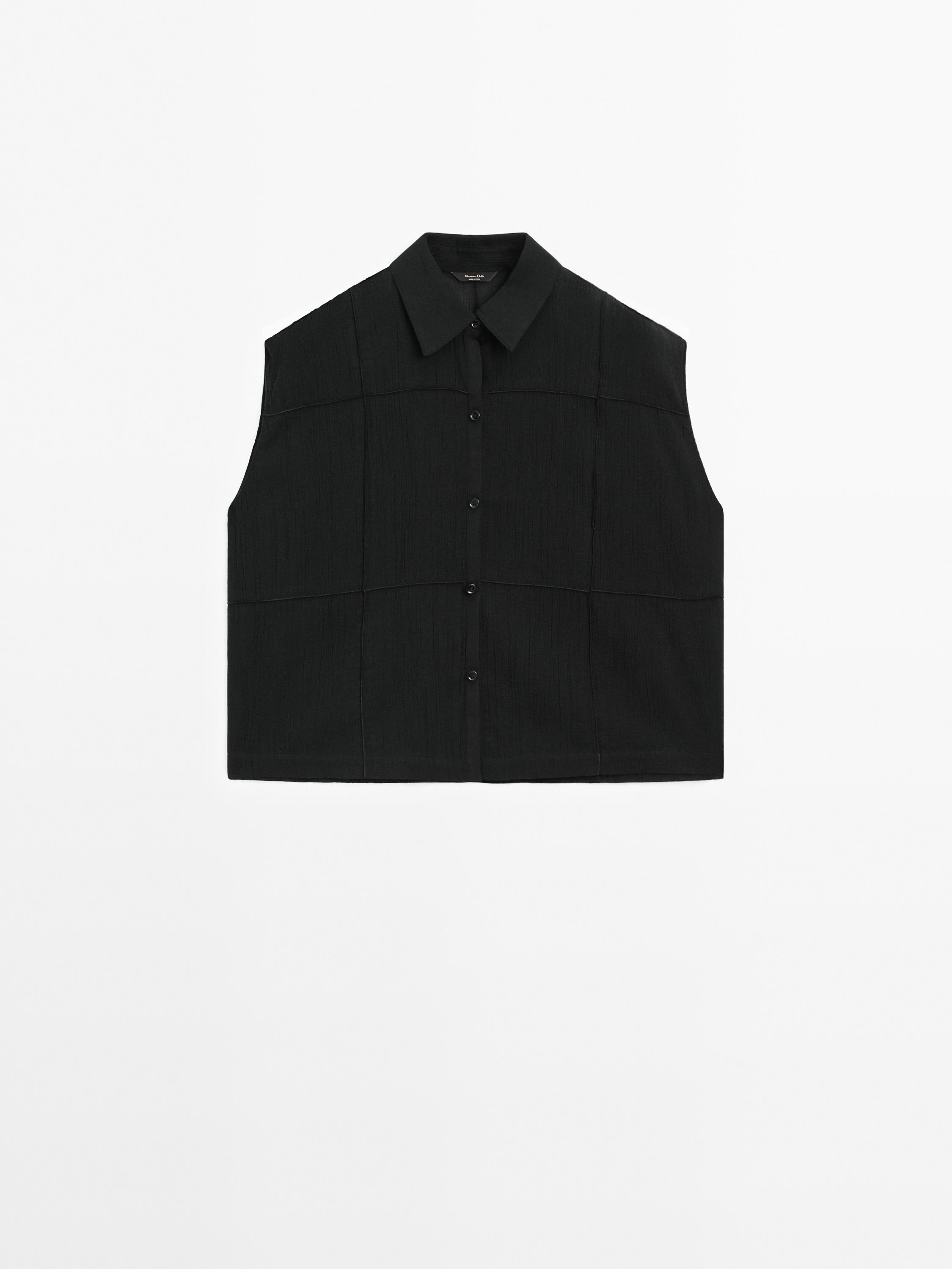 100% cotton semi-sheer shirt - Black | ZARA United States