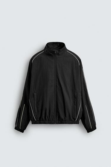 CONTRAST TECHNICAL JACKET - Black by Zara