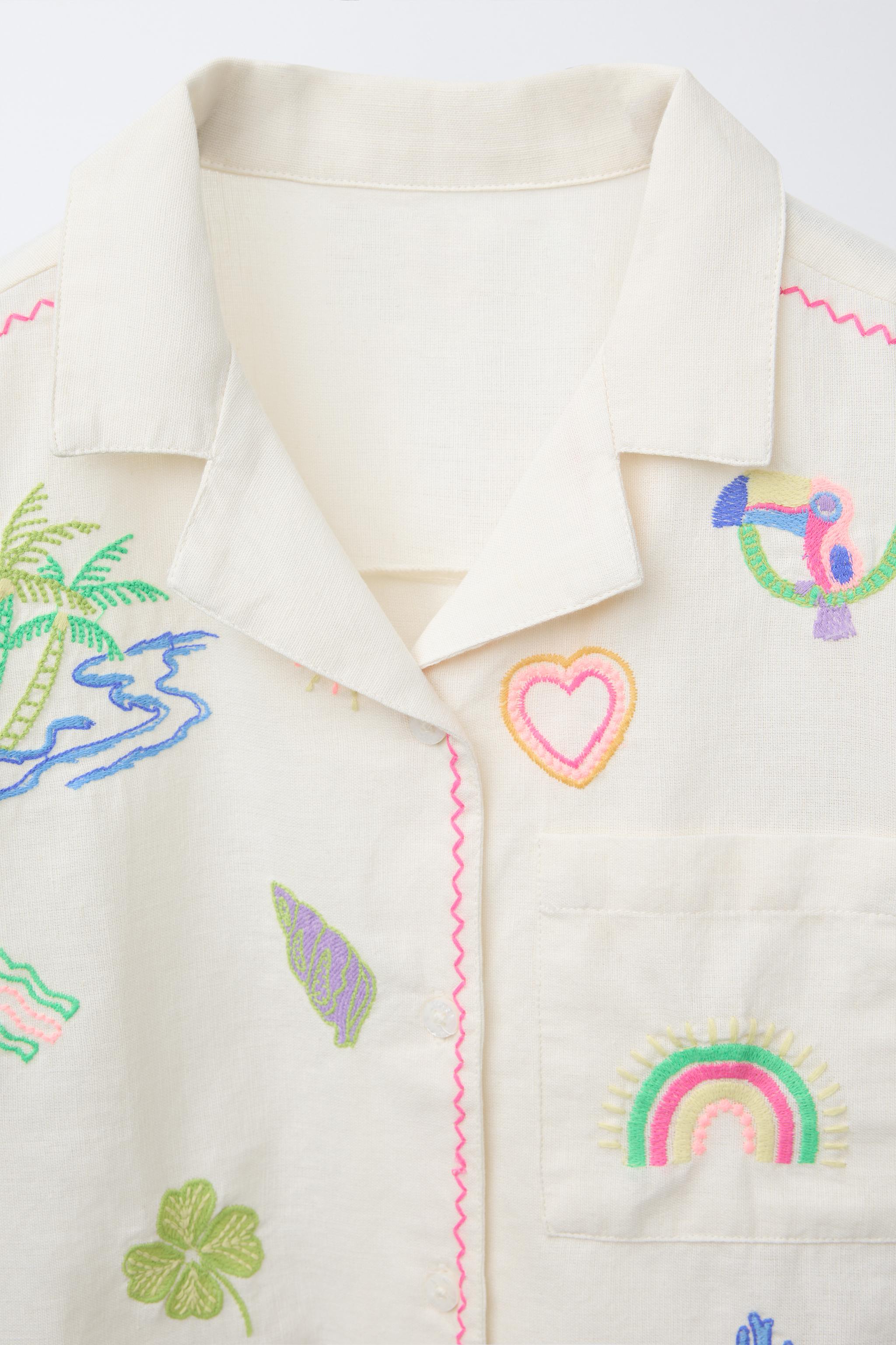 CHEMISE DIFFÉRENTS BRODÉS AVEC LIN