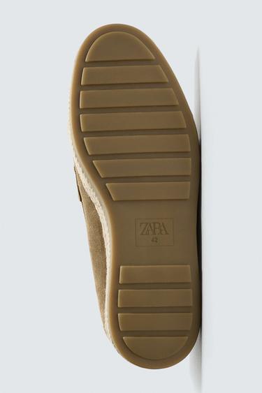 CASUAL LEATHER LOAFERS WITH TASSELS - Beige by Zara - Image 6